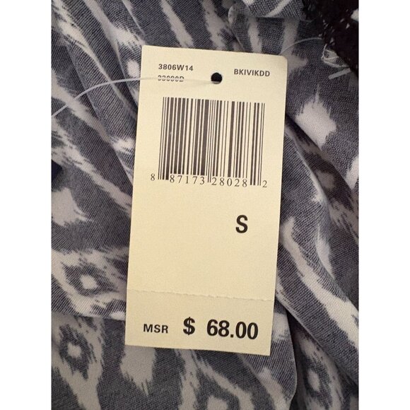 NWT New Max Edition Black White Fold Over Pleated Casual Work Skirt S - Picture 9 of 9